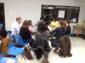 People discussed issues affecting Montgomery County schools in breakout sessions. Photo by Adrienne Lees.